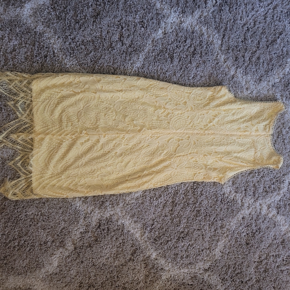 Yellow Lace Dress - Picture 4 of 4
